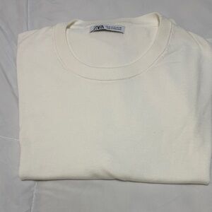 Zara Off-White Knit Top